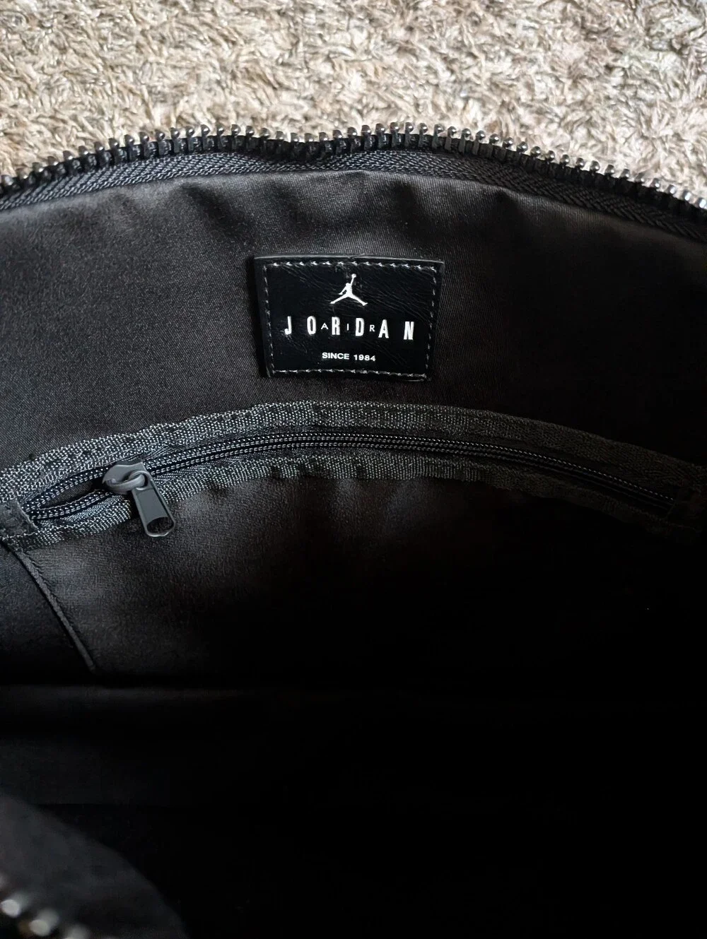 NWT Air Jordan 23 Flight Club Patches Black Monogram Duffle Bag 40L NEW